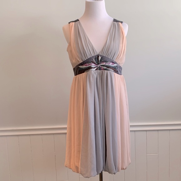Lovely soft chiffon layered pastel dress - Picture 5 of 8
